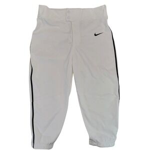 Nike Team Baseball Softball Pants White Black Stripe Youth‎ Small
